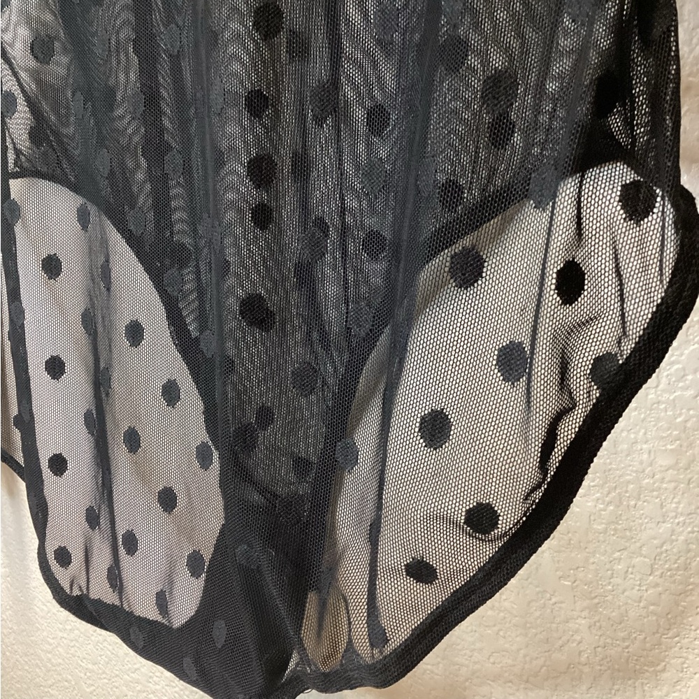Bodysuit mesh polka dot long sleeve - Picture 5 of 12